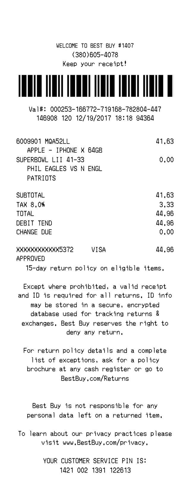 Editable Best Buy Receipt receipt template, AI receipt generator