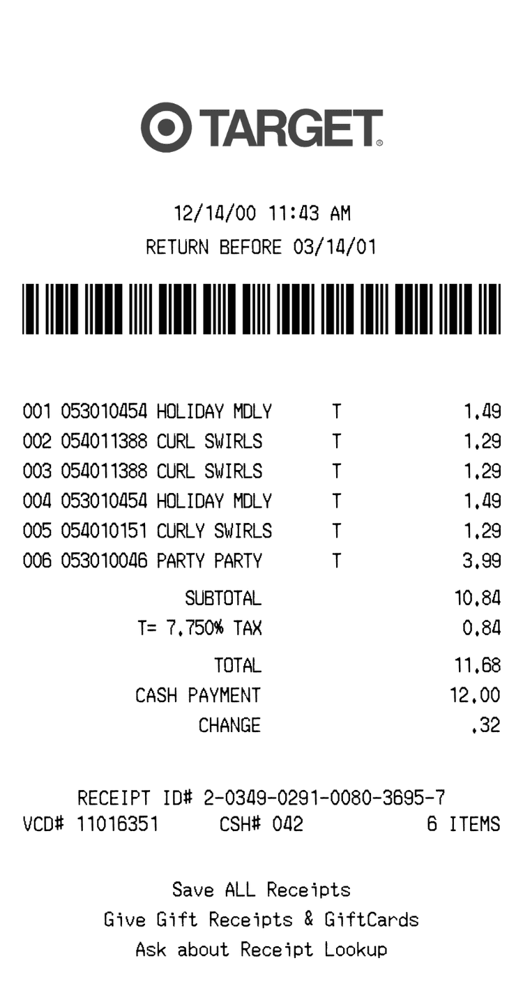 Target Receipt Generator: Rebuild a Lost or Faded Receipt | makereceipt.ai